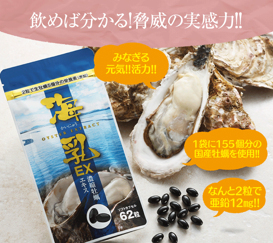 代謝を上げる亜鉛配合サプリ海乳EX